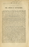 The American revolution : a lecture, delivered before the Dublin Young Men's Christian Association in connection with the United Church of England and Ireland, October 30th, 1862 by John Elliott Cairnes and T. J. Crowen