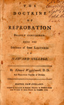 The doctrine of reprobation briefly considered : by Edward Wigglesworth and Harvard College