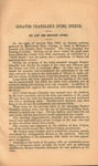 The Dying speech of Michigan's illustrious son, Senator Zach. Chandler : delivered at McCormick Hall, Chicago, October 31, 1879 by Zachariah Chandler and Franz Gindele
