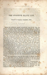 The fugitive slave law; tried by the Old and New Testaments. by Joseph P. Thompson and Mark H. Newman & Co.