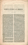 The issues of 1868 : speech of Hon. O.P. Morton, U.S. Senator from Indiana, before the Soldiers' and Sailors' Union, of Washington, D.C., on Monday evening, Jan. 6, 1868 by Oliver P. Morton and Soldiers' and Sailors' National Union League of Washington D.C