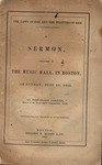The law of God and the statutes of men. A sermon, preached at the Music hall in Boston, on Sunday, June 18, 1854. by Theodore Parker and B.B. Mussey and Company