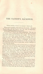 The nation's sacrifice : Abraham Lincoln. Two discourses, delivered on Sunday morning, April 16, and Wednesday morning, April 19, 1865, by A. D. Mayo and Robert Clarke & Co.
