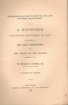 The obligation of man to obey the civil law : its ground, and its extent : a discourse delivered December 12, 1850, on occasion of the public thanksgiving : in the Church of the Pilgrims, Brooklyn, N.Y. by Richard S. Storrs and Mark H. Newman & Co.