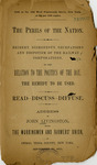 The perils of the nation. Bribery, dishonesty, usurpations and despotism of the railway corporations, and their relation to the politics of the day, the remedy to be used by John Livingston
