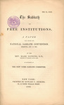 The Sabbath and free institutions : a paper read before the National Sabbath Convention, Saratoga, Aug. 13, 1863 by Mark Hopkins and Edward O. Jenkins