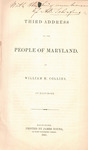 Third address to the people of Maryland. by William H. Collins and James Young