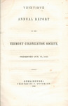 Thirtieth annual report of the Vermont Colonization Society : presented Oct. 18, 1849. by J. Converse and Vermont Colonization Society